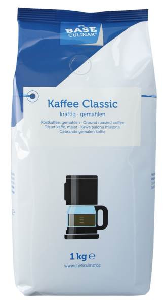 BASE CULINAR Kaffee Classic kräftig, gemahlen, 1 KG/BT