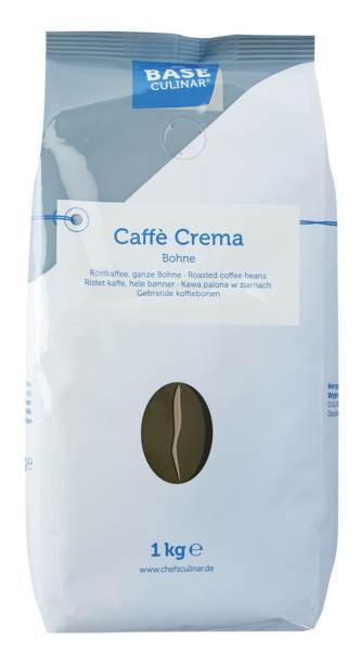 BASE CULINAR Kaffee, Caffè Crema, ganze Bohne, 1 KG/BT