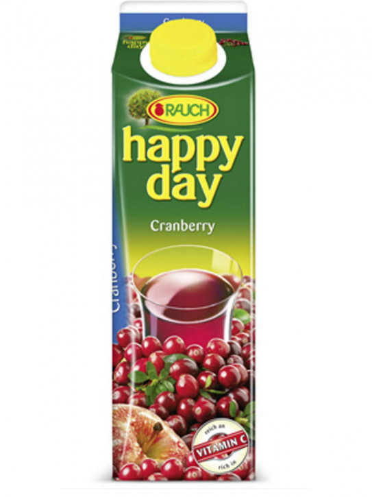 Happy Day Fruchtsaftgetränk Cranberry mind. 30 % Fruchtgehalt Tetra Pack 1l